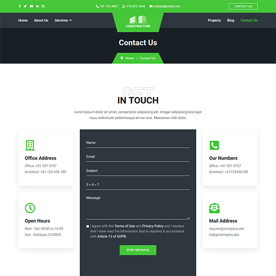 Contact architect